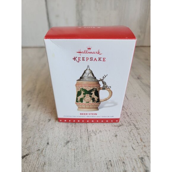 Hallmark beer stein reindeer ornament Xmas miniature unique - Picture 6 of 6